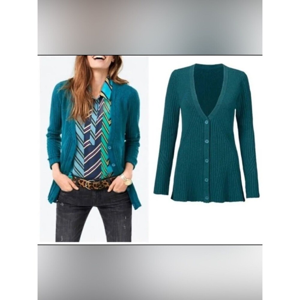 CAbi Teal Deco Cardigan Style #3712 - Size Medium